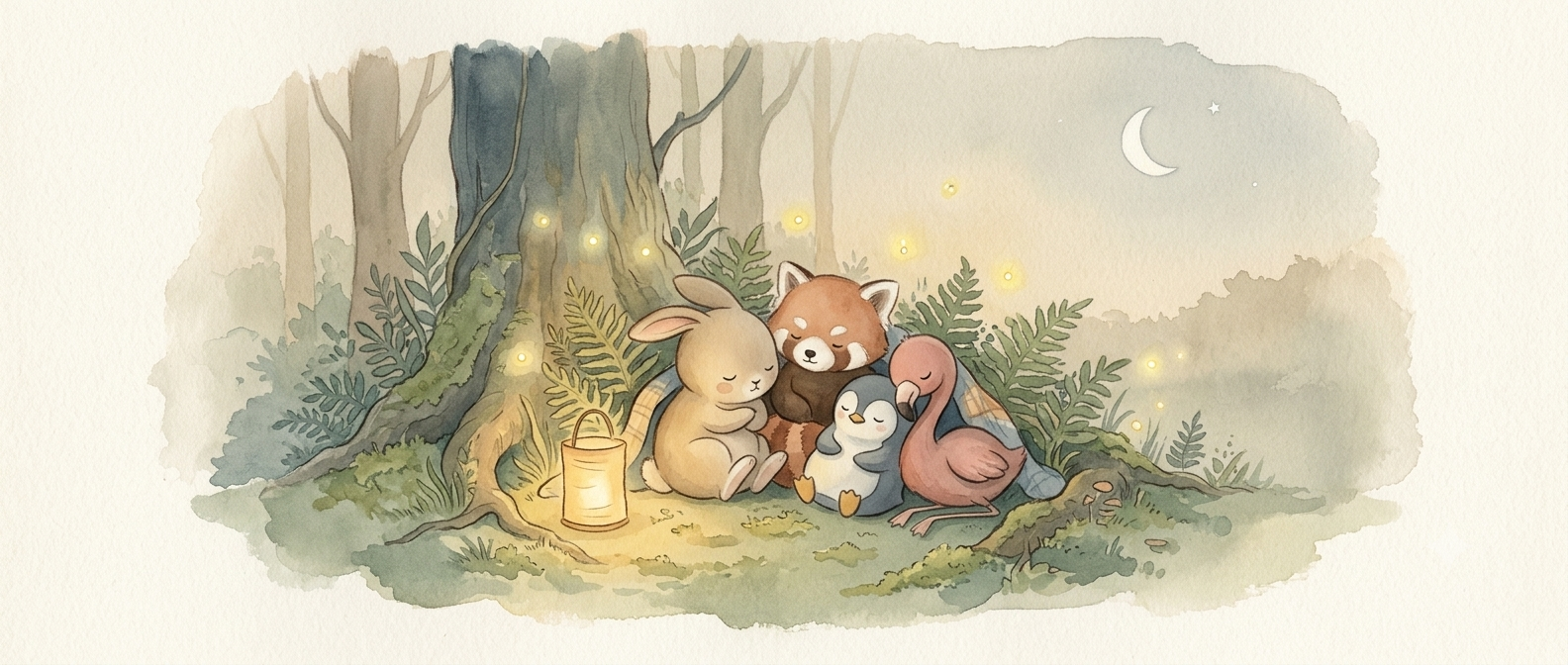 Goofy Daddy's Bedtime Stories — the Whispering Woods at dusk